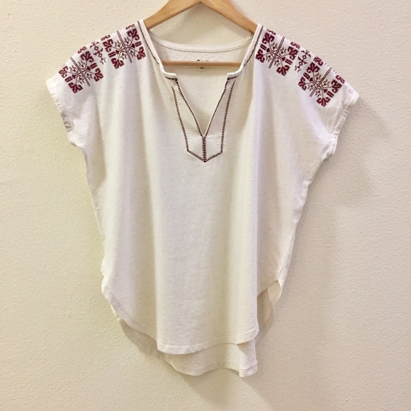 Madewell Cotton Top with Embroidery NWOT - Picture 4 of 8
